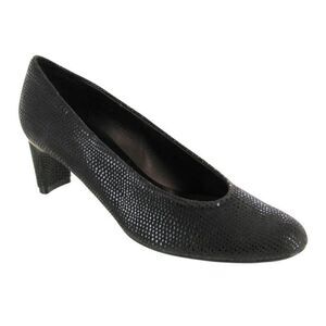 Vaneli Dayle Almond toe Short Block heel Pump, Black print Women's Size 9.5 NWOB